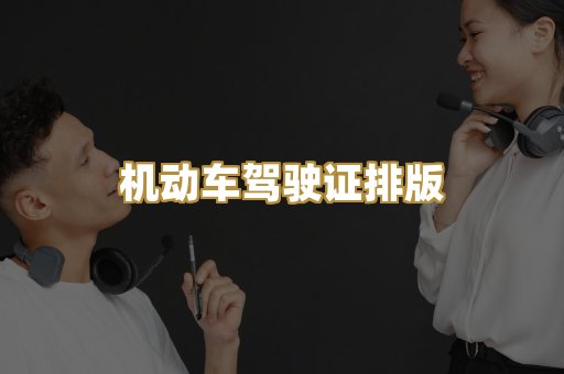 机动车驾驶证排版